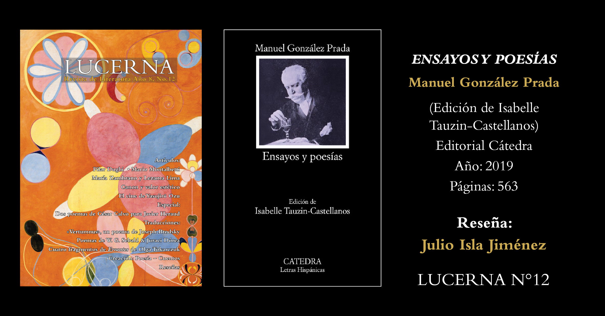 Reseña de Ensayos y poesías de Manuel González Prada | Revista Lucerna